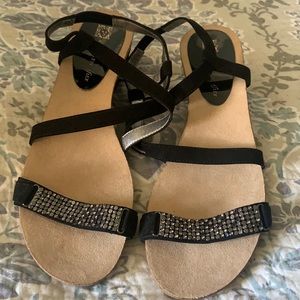 Black Suede Sandals